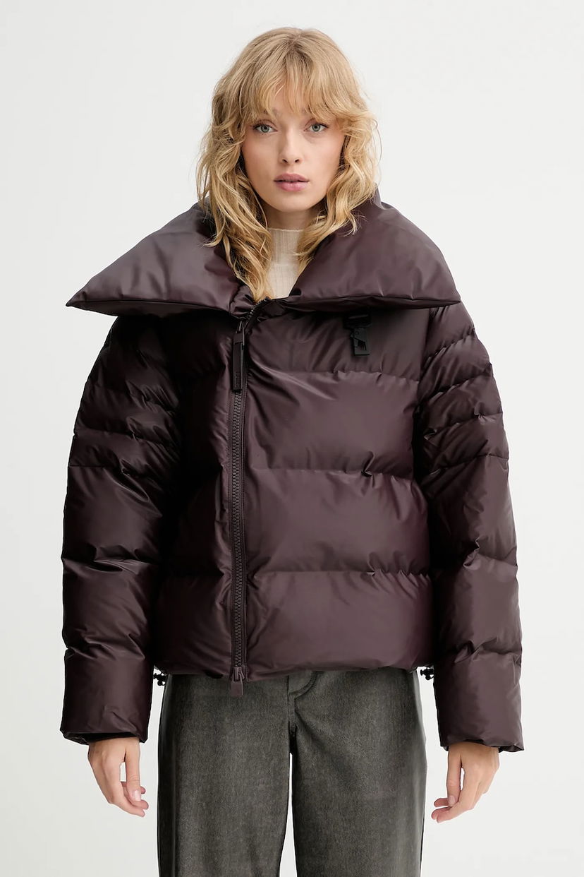 Puffer jakke Rains Rains Alta Vision Short Puffer Jacket Bourgogne | 17230