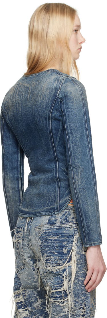 Jakke Diesel Diesel De-Gray-Fsg Zip-Up Denim Jacket Blå | A17926 007BG, 2