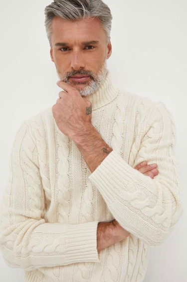 Sweater Polo by Ralph Lauren Cable-Knit Turtleneck Sweater Hvid | 710917035, 3