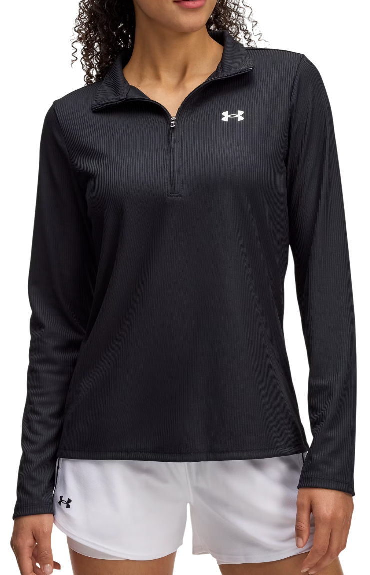 Sweatshirt Under Armour Tech Rib 1/2 Zip Sweatshirt Sort | 1389857-001