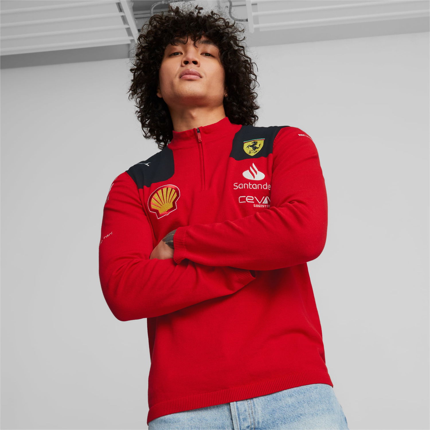 Sweatshirt Puma Scuderia Ferrari 2023 Team Replica Sweatshirt Rød | 763414_01, 1