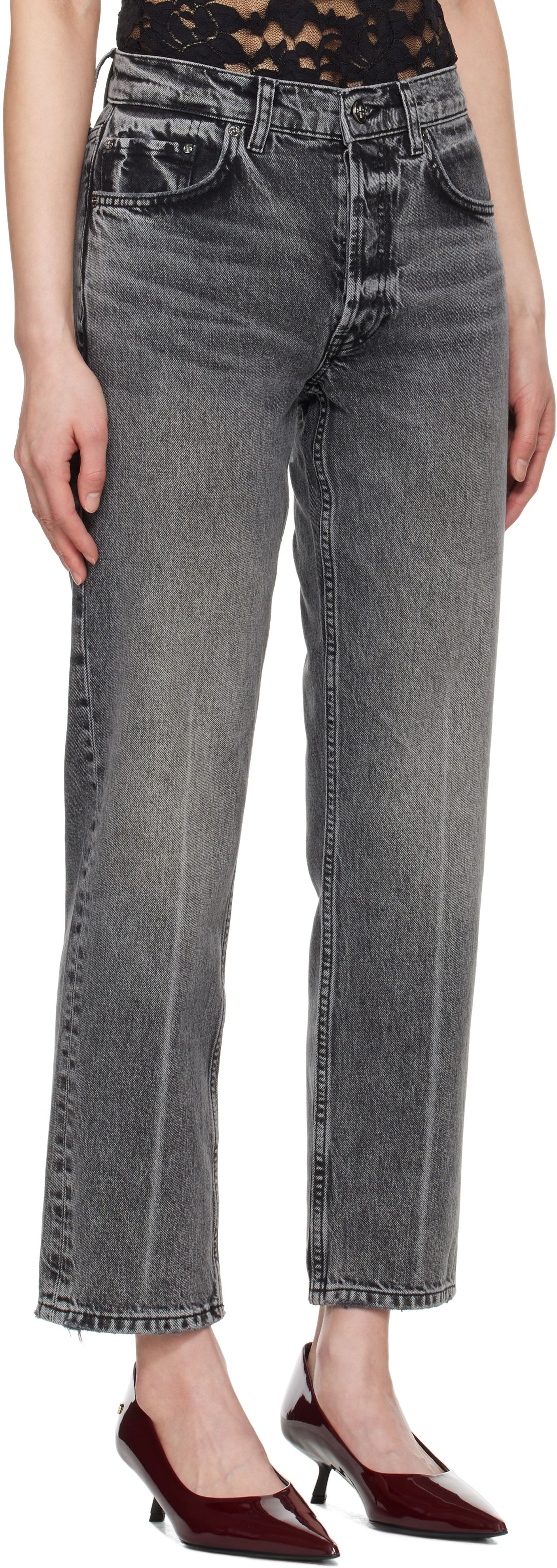 Jeans Anine Bing Anine Bing Kate Straight-Leg Jeans Grå | A-06-11158-WHG6, 1