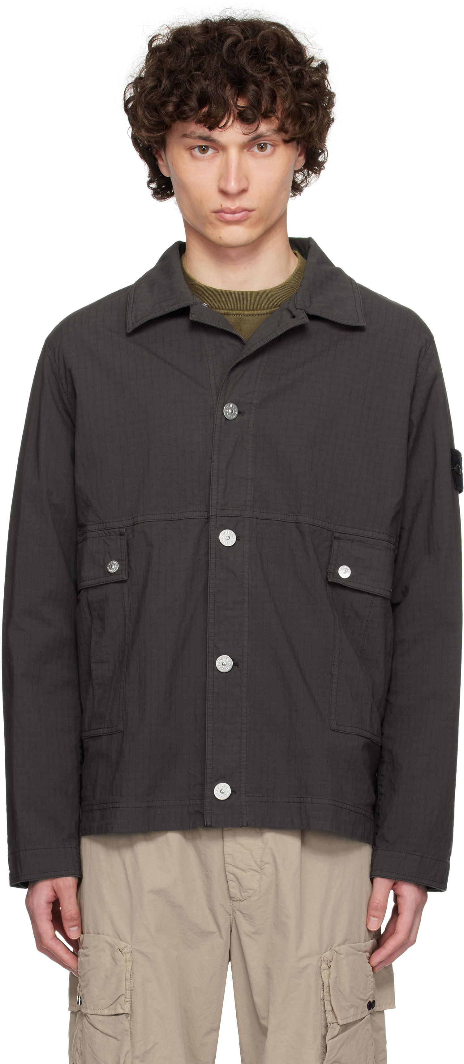 Jakke Stone Island Stone Island Mil-Spec Stretch Ripstop-TC Jacket Grøn | K1S15 1200026 S0063, 0