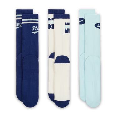 Sokker Nike Everyday Plus Mid-Calf Socks (3 Pairs) Blå | HJ9336-902, 4