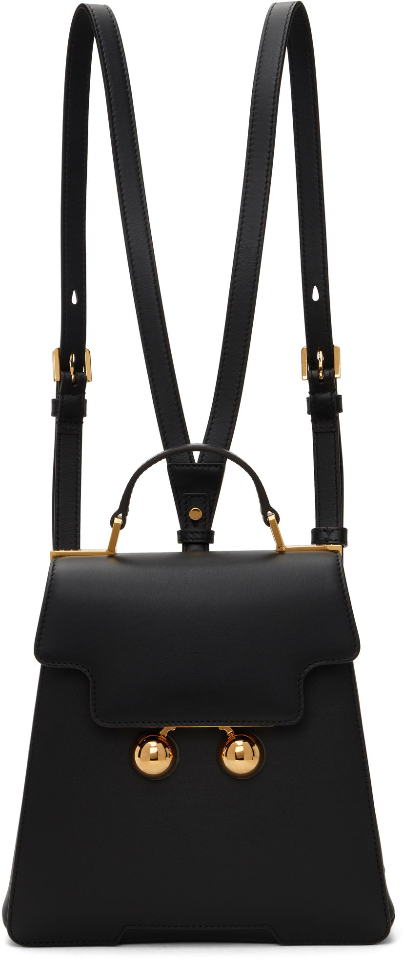 Rygsæk Marni Leather Backpack Sort | ZAMP0018U0 P6948