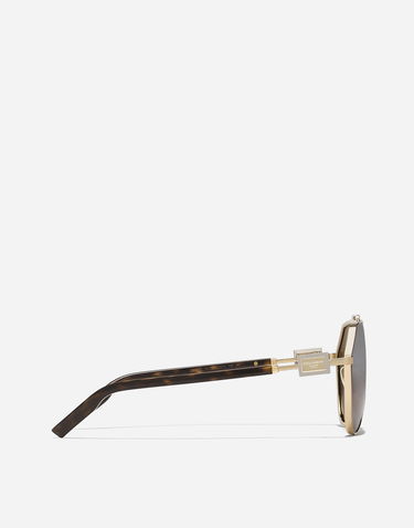 Solbriller Dolce & Gabbana Dolce & Gabbana Smart Aviator Sunglasses Metalisk | VG2315VM2739V000, 3