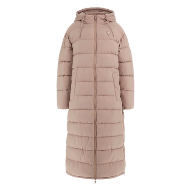 Puffer jakke GUESS Long Puffer Jacket With Hood Beige | V4BL04WFYE2-WTDG, 0