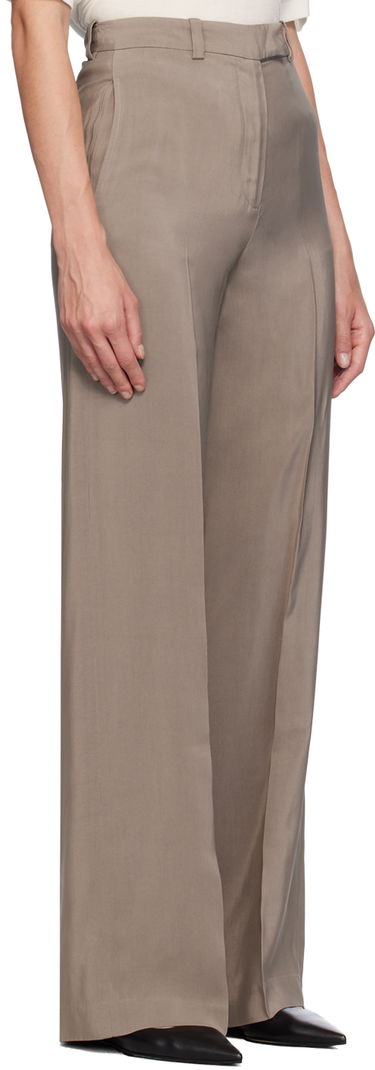 Bukser Anine Bing Anine Bing Dolan Wide-Leg Trousers Beige | A-03-3343-TPU23, 1
