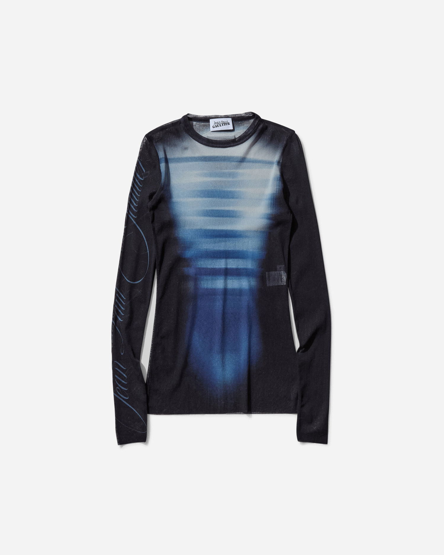 T-shirt Jean Paul Gaultier Longsleeve Top with Sleeves Print Sort | 25-33-F-TO257-T576 595601, 0
