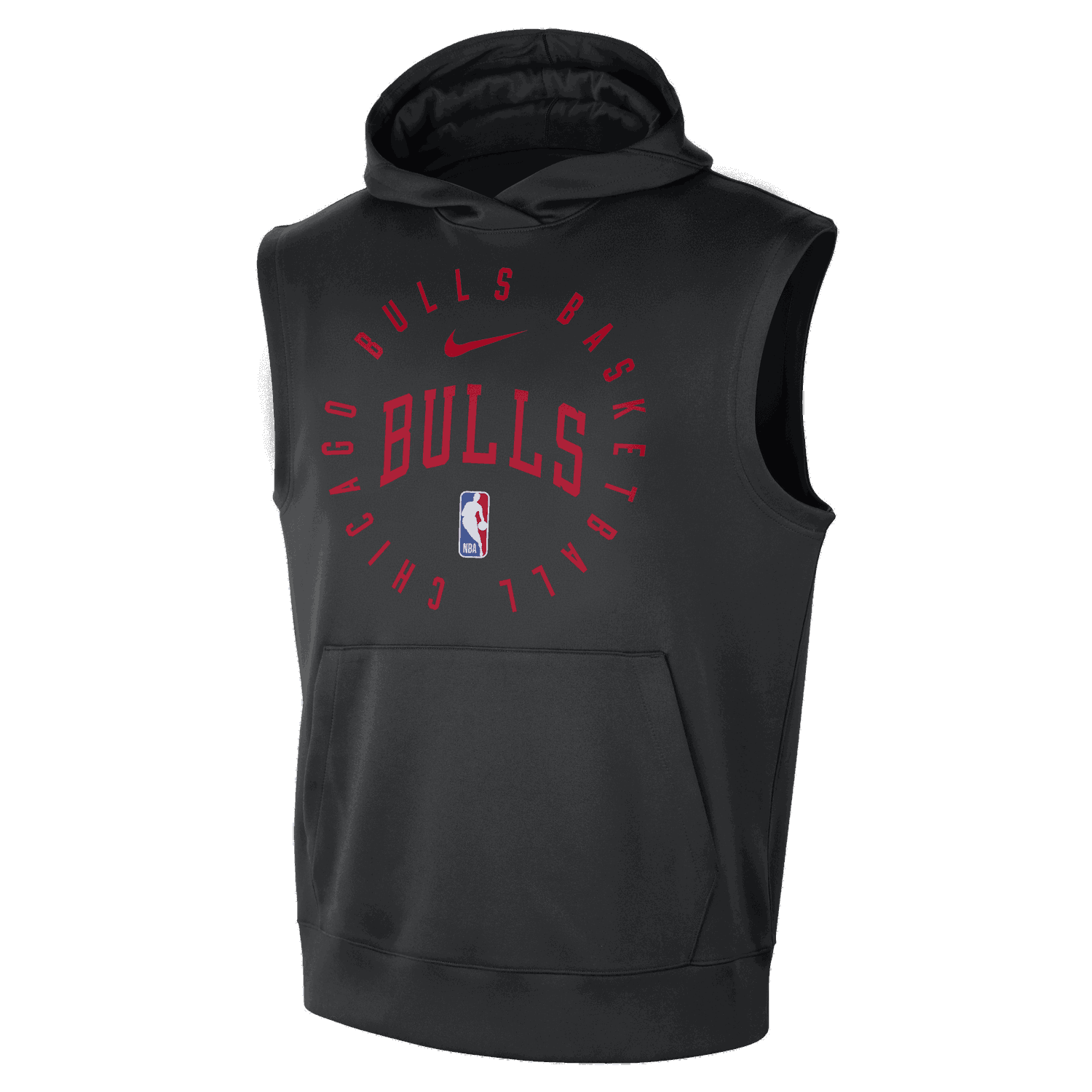 Sweatshirt Nike NBA Chicago Bulls Spotlight Sleeveless Hoodie Sort | HJ9161-010, 0