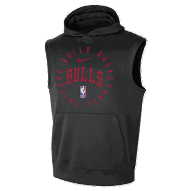 Sweatshirt Nike NBA Chicago Bulls Spotlight Sleeveless Hoodie Sort | HJ9161-010, 0