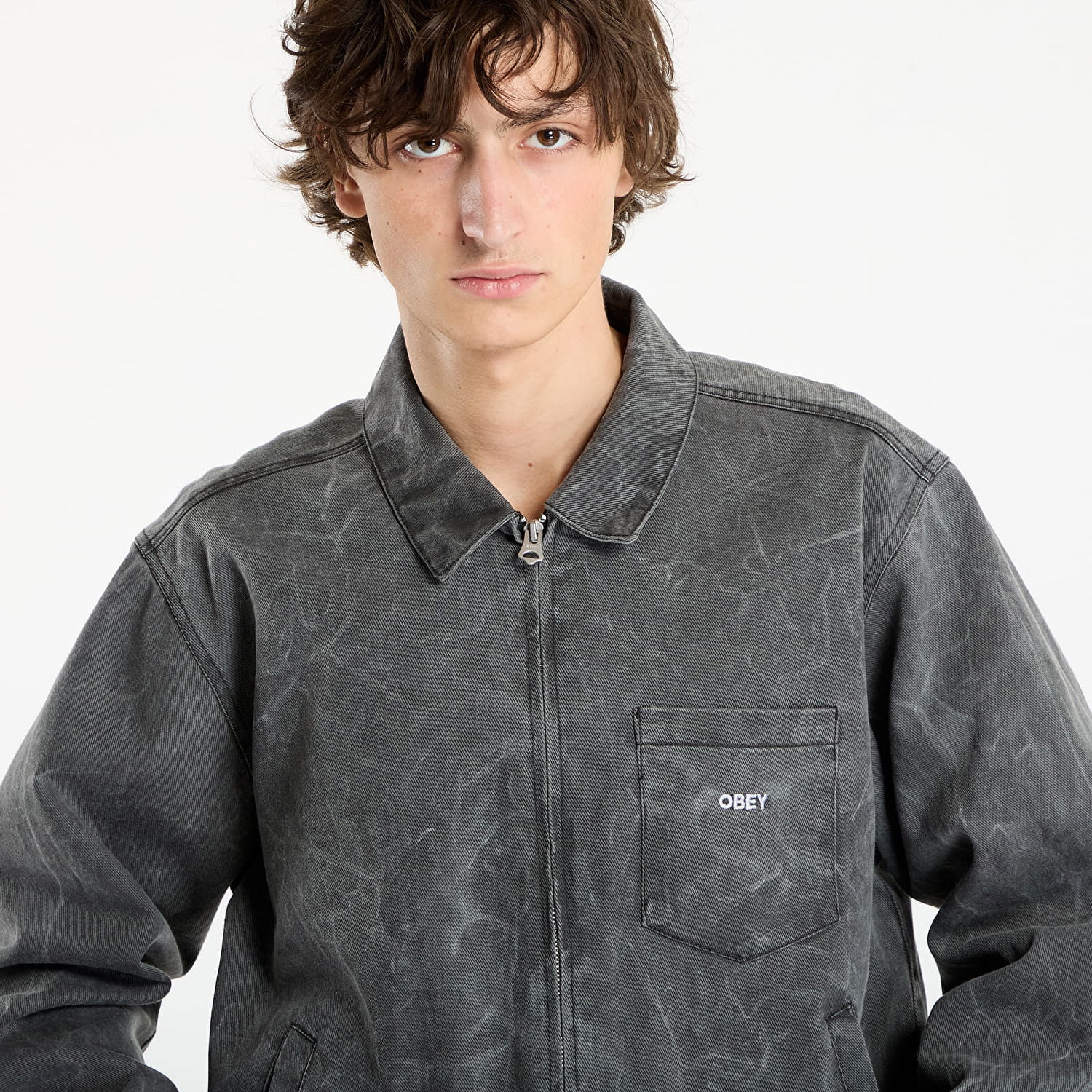 Jakke OBEY OBEY Workman Zip Jacket Grå | 121800599-BWA, 1