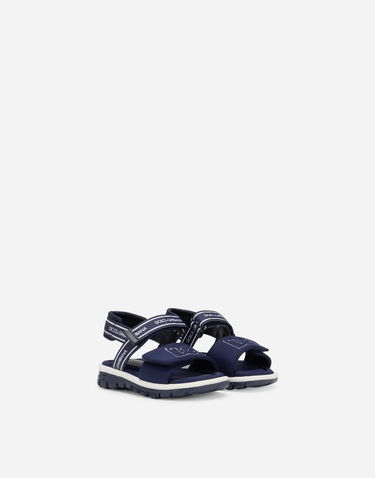 Sneakers og sko Dolce & Gabbana Technical Fabric Sandals With DG Logo For First Steps Mørkeblå | DL0068AY2338D600, 1
