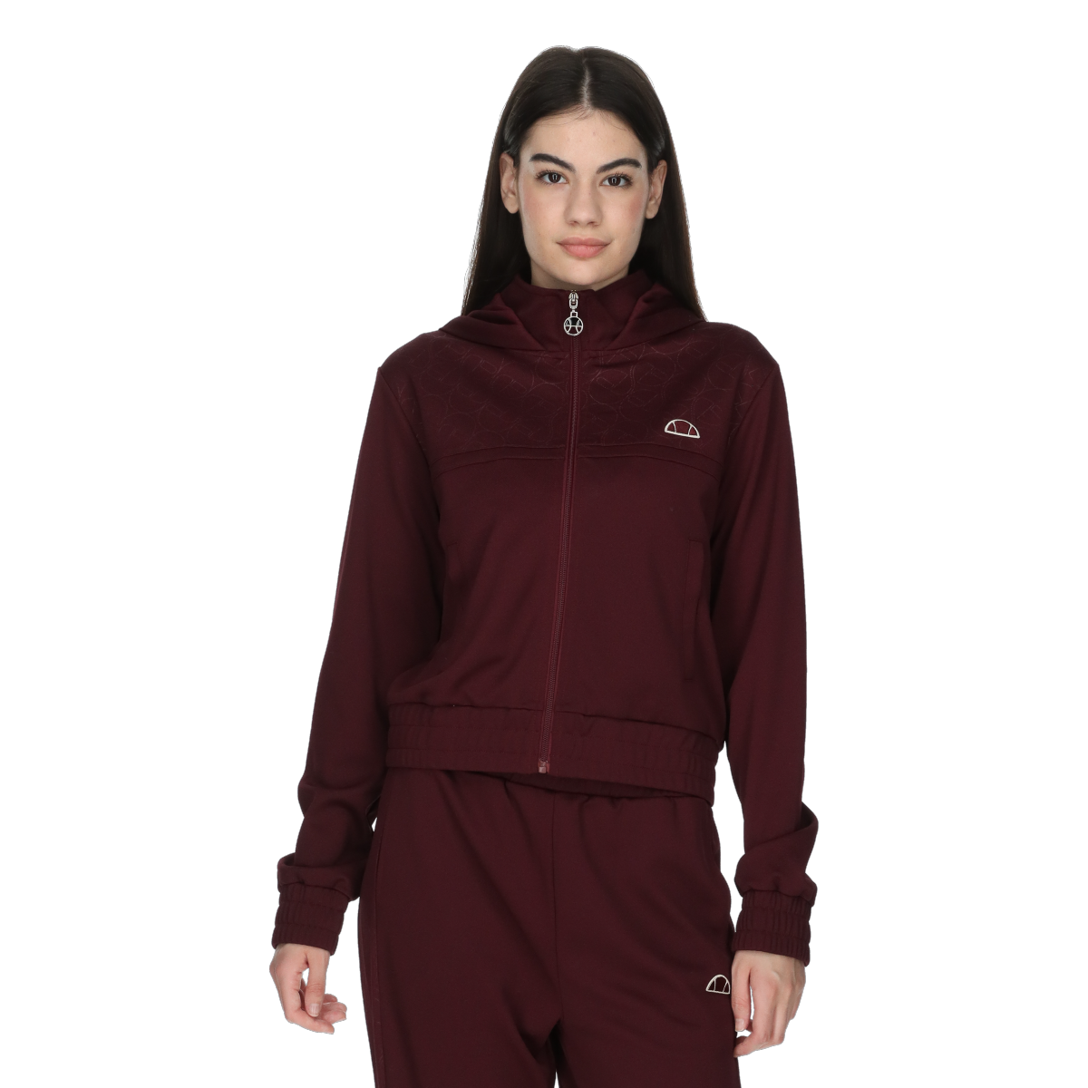 Sweatshirt Ellesse Patterned Hooded Track Jacket Bourgogne | ELA253F660-56, 0