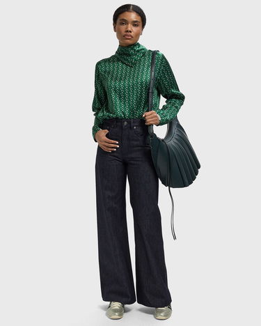 Jeans Lacoste Wide Leg Jeans Blå | HF3682-W1E, 2