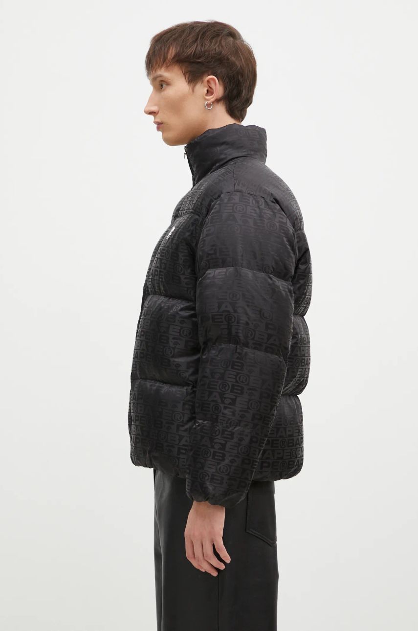 Puffer jakke BAPE Lux Sport Pattern Jacquard Nylon Down Jacket Sort | 1K80144311, 1