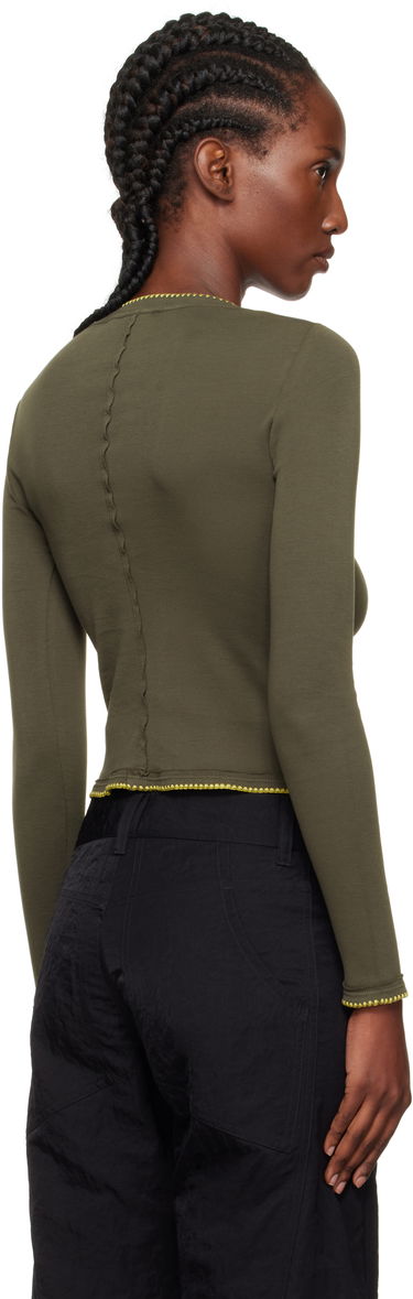 T-shirt Eckhaus Latta Eckhaus Latta Lapped Baby Crewneck T-Shirt Grøn | 9100-EL-PF25-CE -, 2