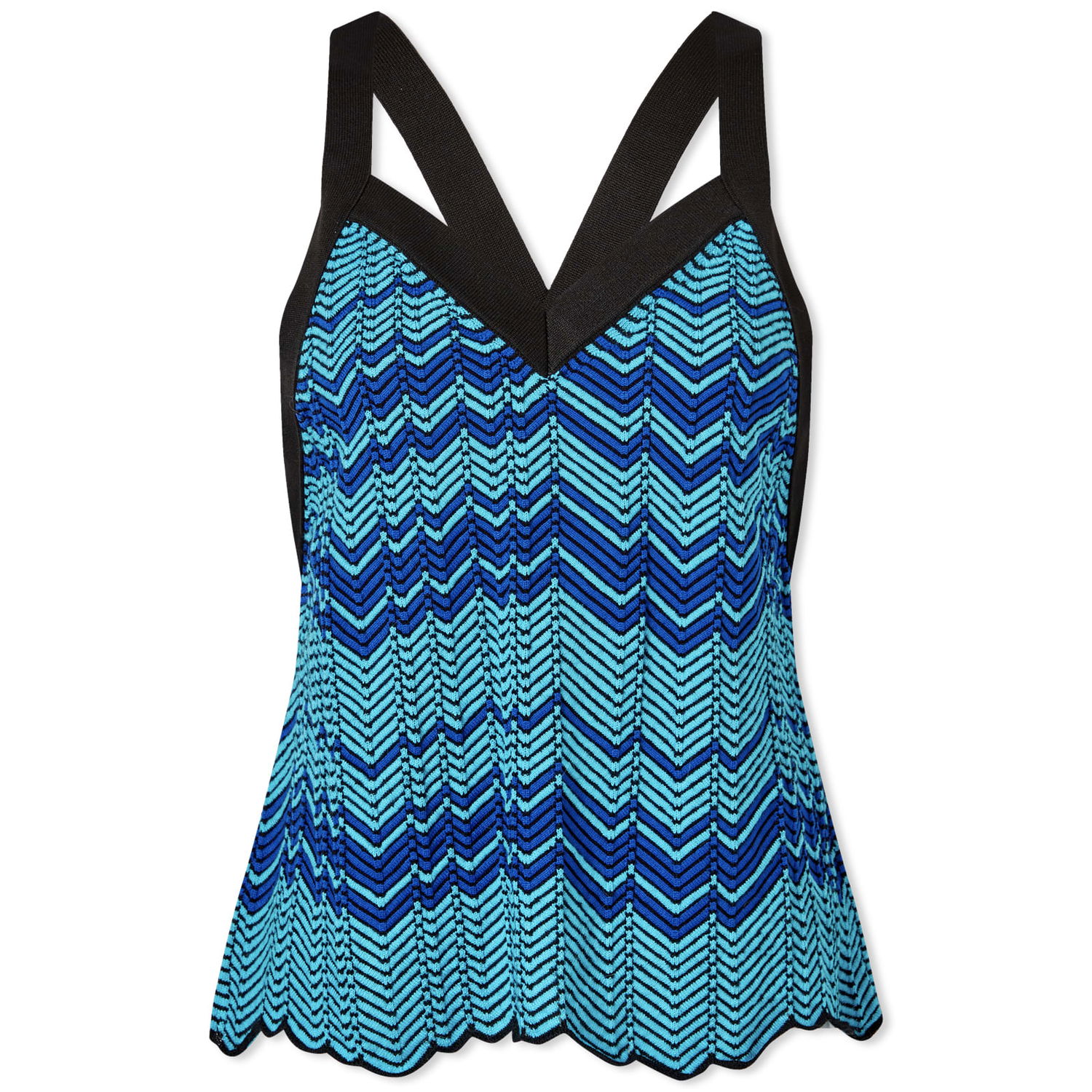 Tanktop Wales Bonner Palm Knit Sleeveless Top Blå | WS23KN45-KN10-750, 0