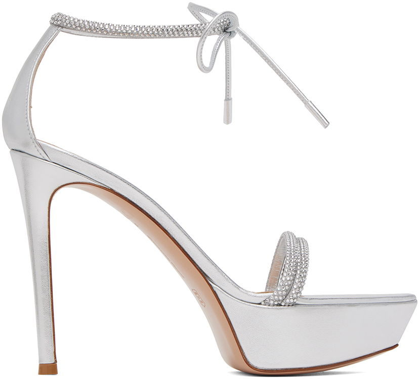 Sneakers og sko Gianvito Rossi Gianvito Rossi Burma Platform Heeled Sandals Metalisk | G61724.85RIC.BNS