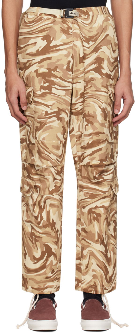 Cargo bukser Advisory Board Crystals Camouflage Print Cotton Cargo Pants Beige | ABC123WCP