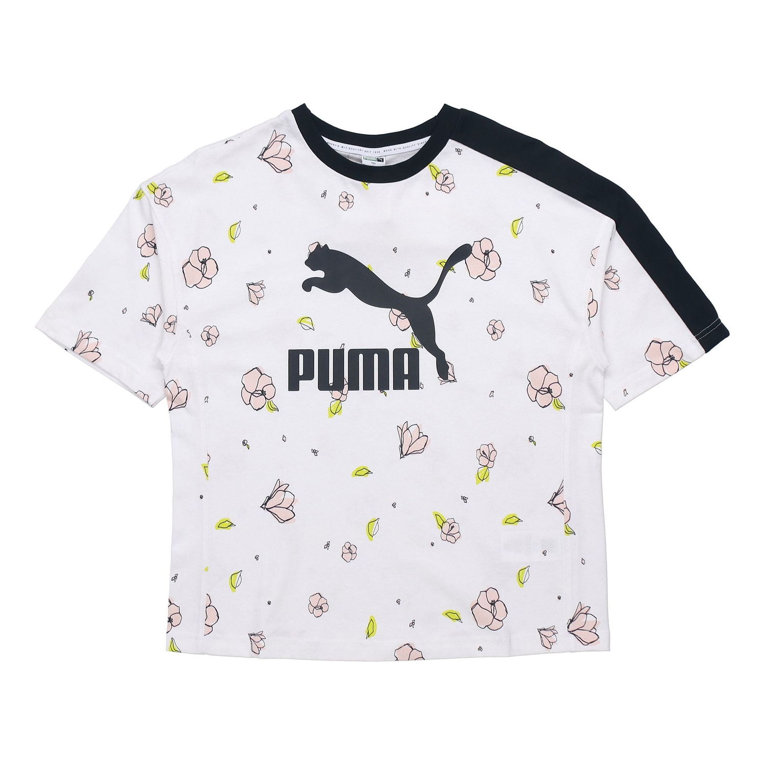 Crop top Puma PUMA Casual Floral Print T-Shirt Hvid | 532043-02, 0