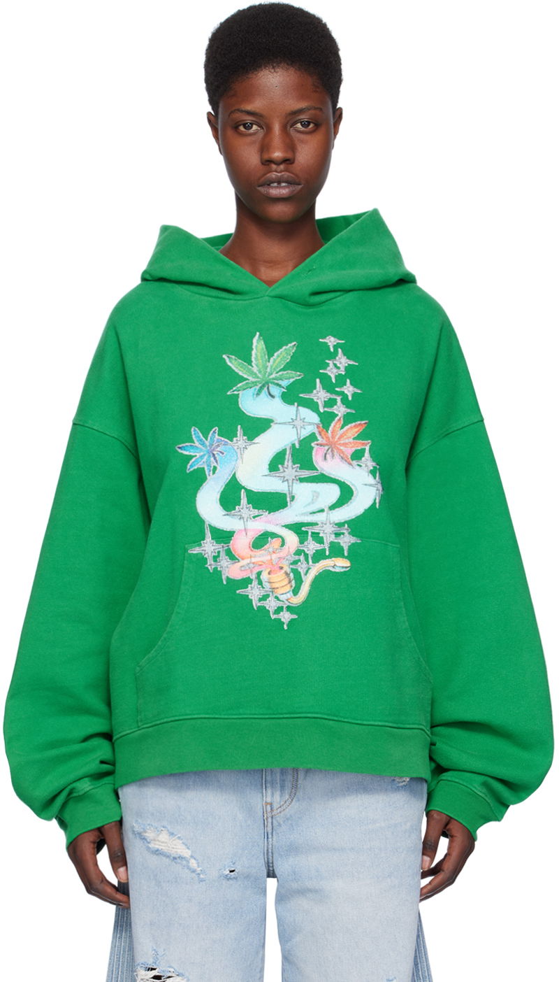 Sweatshirt ERL ERL Graphic Hoodie Grøn | ERL07T025