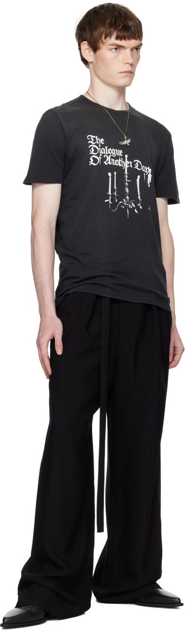 T-shirt Ann Demeulemeester Ann Demeulemeester Standard Chandelier Print T-Shirt Sort | B0012877-FA637-098, 3