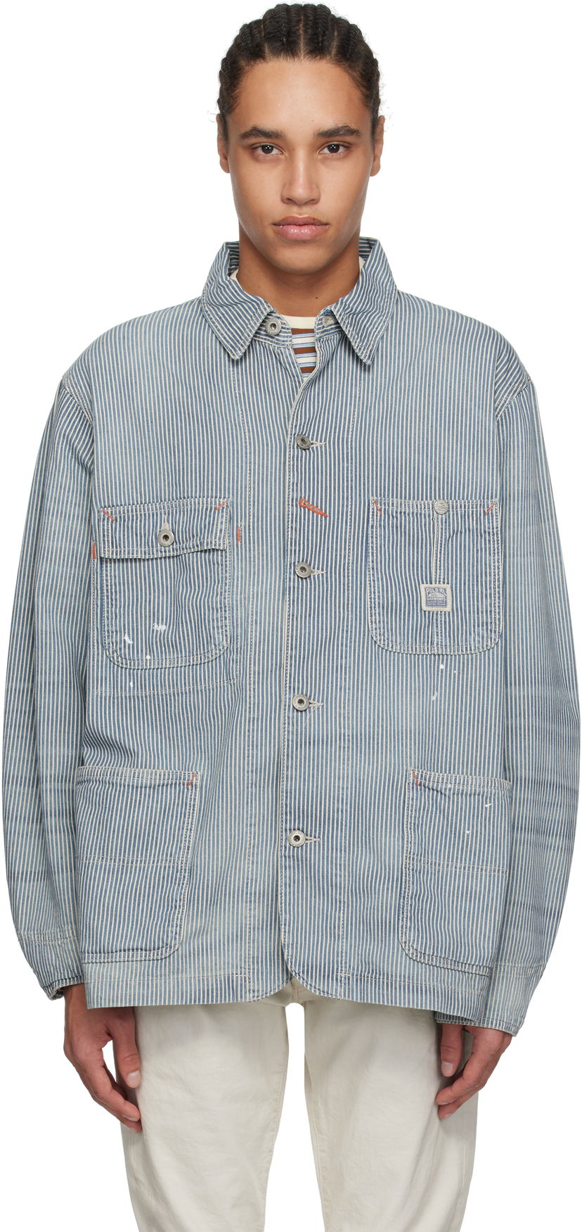 Skjorte Polo by Ralph Lauren Ralph Lauren Novel Field Denim Jacket Blå | 710963232001