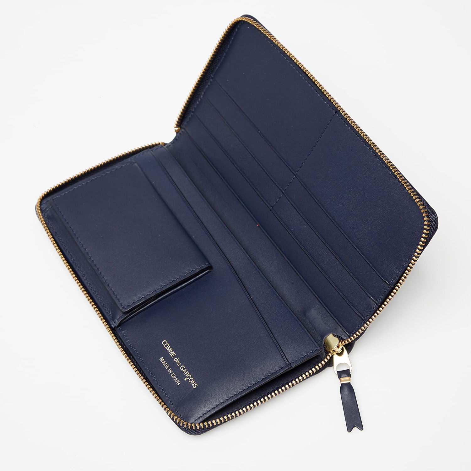 Tegnebog Comme des Garçons Classic Colour Leather Wallet Navy Mørkeblå | SA0110 NAVY, 1