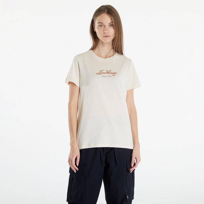 T-shirt Lundhags Lundhags Jarpen Logo T-Shirt Beige | 44318-24-00300