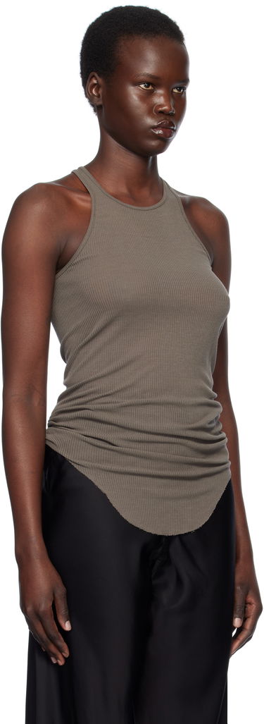 Tanktop Rick Owens Rick Owens Hollywood Basic Rib Tank Top Brun | RP01E7101 RC, 1