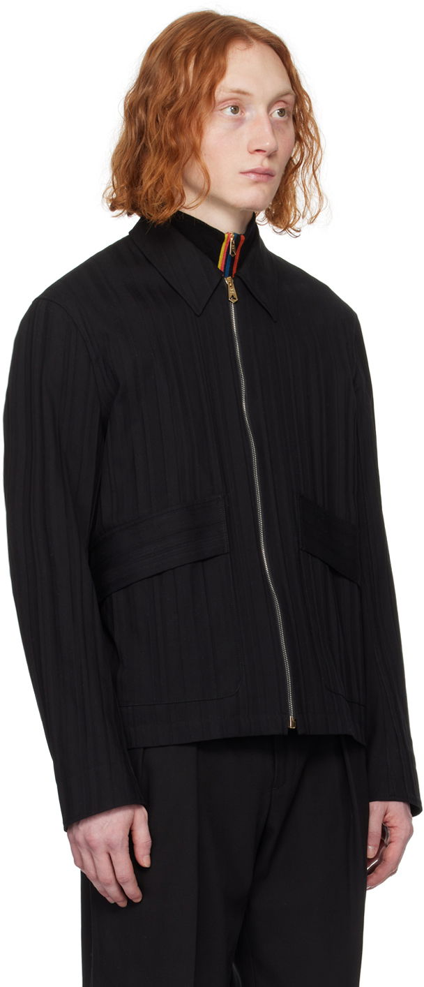 Jakke Paul Smith Paul Smith Embossed Zip-Up Jacket Sort | M1R-705Y-M02221-79, 1