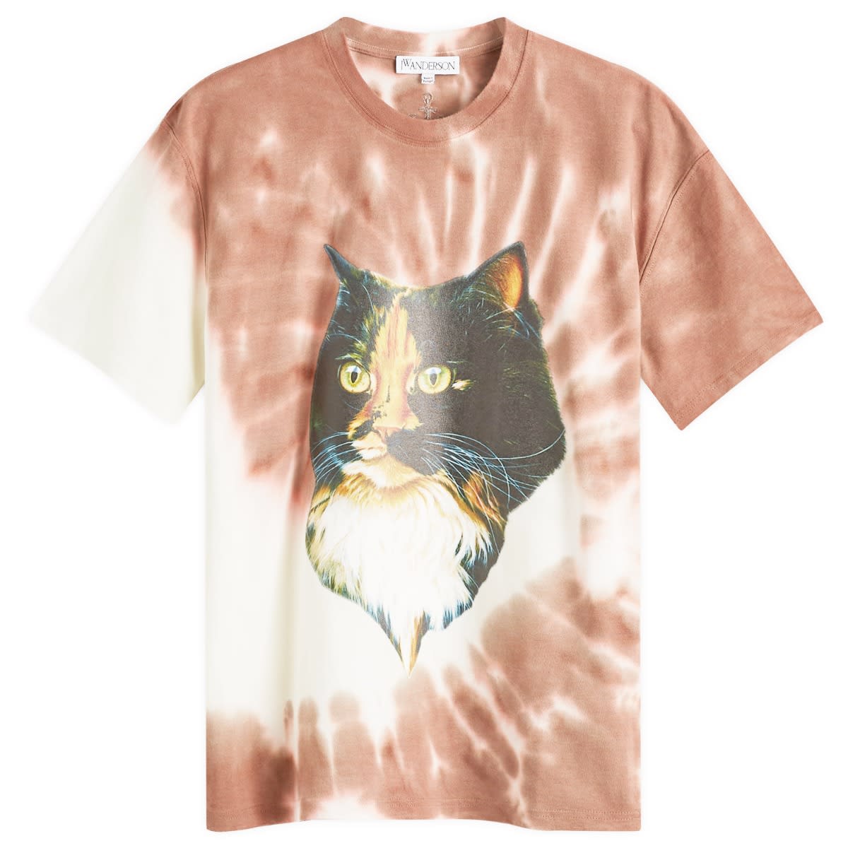 T-shirt JW Anderson Cat Print Tie Dye T-Shirt Brun | JT0243-PG1510-619, 0