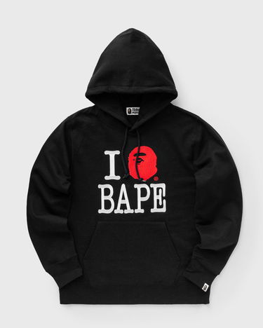 Sweatshirt BAPE I LOVE BAPE Hoodie Black Sort | 001PPK801005MBLK, 0