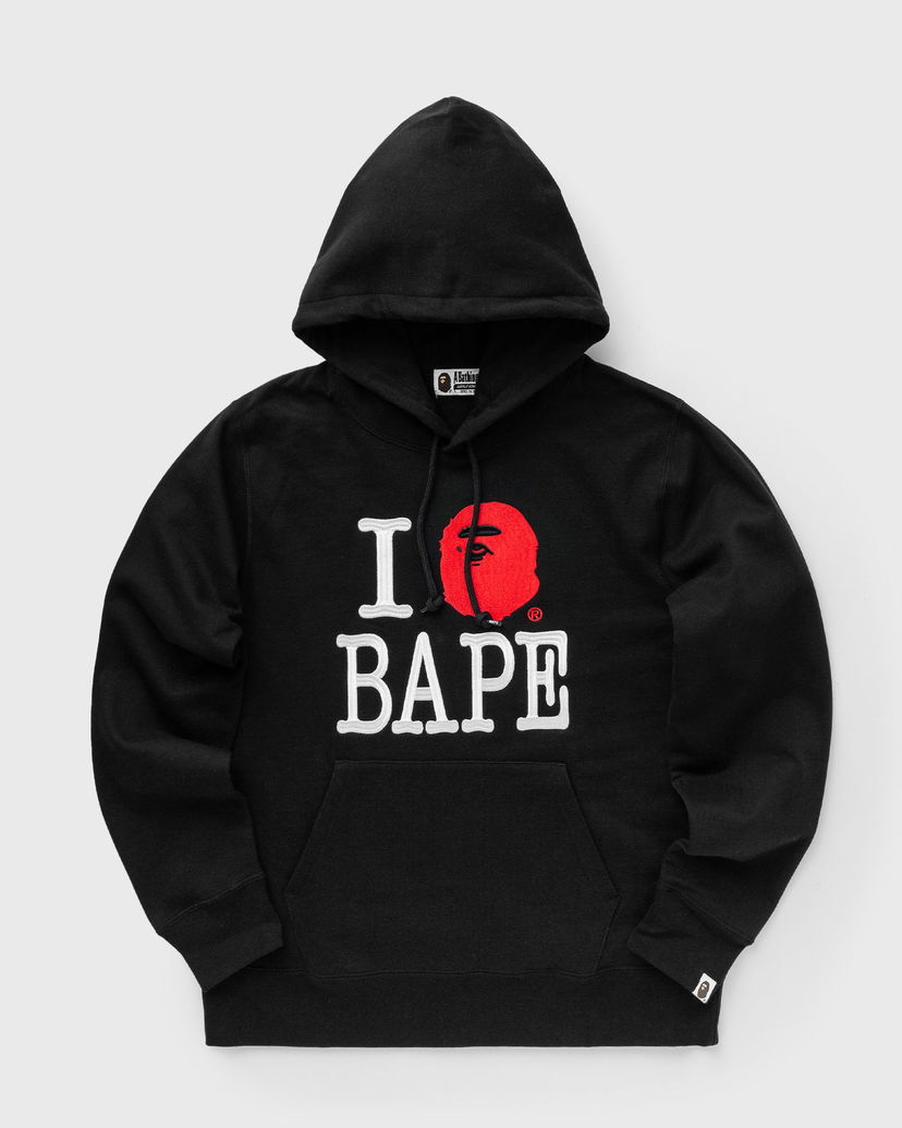 Sweatshirt BAPE I LOVE BAPE Hoodie Black Sort | 001PPK801005MBLK