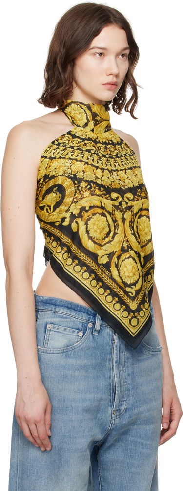 Tanktop Versace Versace Barocco Foulard Halter Top Sort | 1016588_1A11158, 1