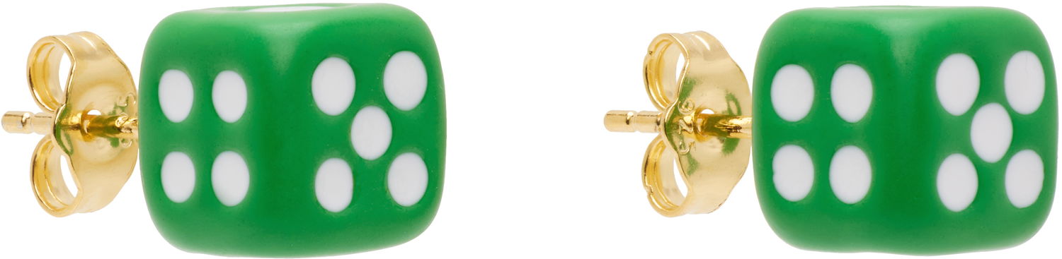 Øreringe VEERT VEERT 'The Enamel Dice' Earrings Grøn | OR03GREEN, 1