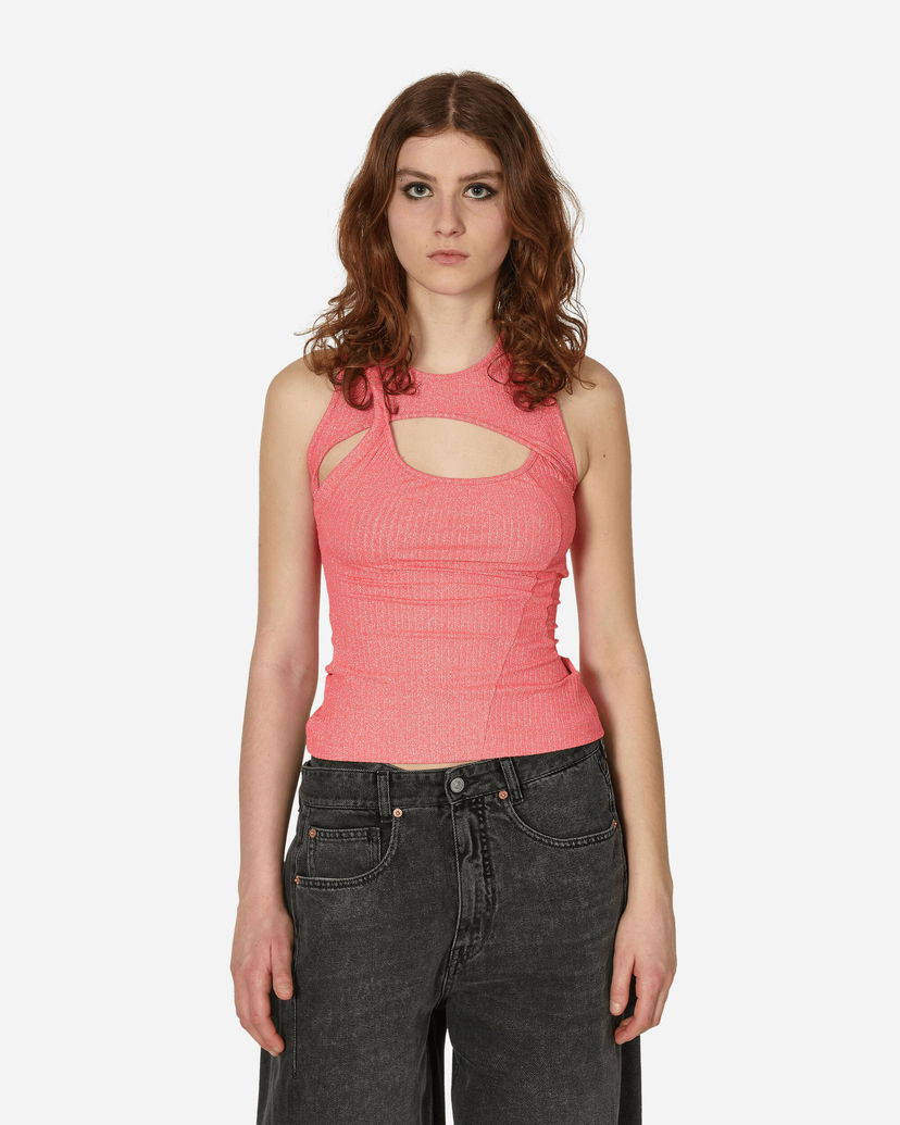 Tanktop Ottolinger Layered Cut-Out Tank Top Lyserød | 0408403 PINK