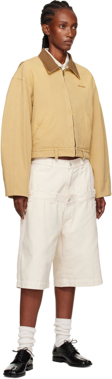 Jakke We11done We11done Washed Work Cropped Jacket Beige | WD-JK2-25-008-W-BG, 3