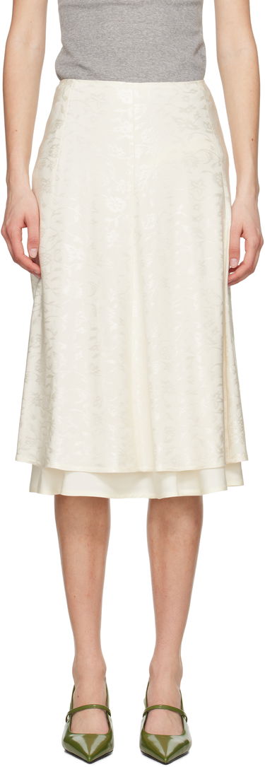 Nederdel Jil Sander Jil Sander A-Line Midi Skirt Hvid | J03MA0226_J20297, 0