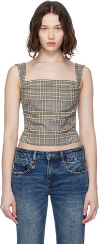 Miaou Imogene Plaid Sleeveless Top