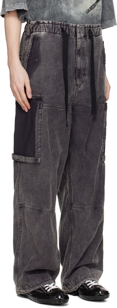 Cargo bukser Maison MIHARA YASUHIRO Maison MIHARA YASUHIRO Cotton Satin Cargo Pants Grå | J14PT172, 1