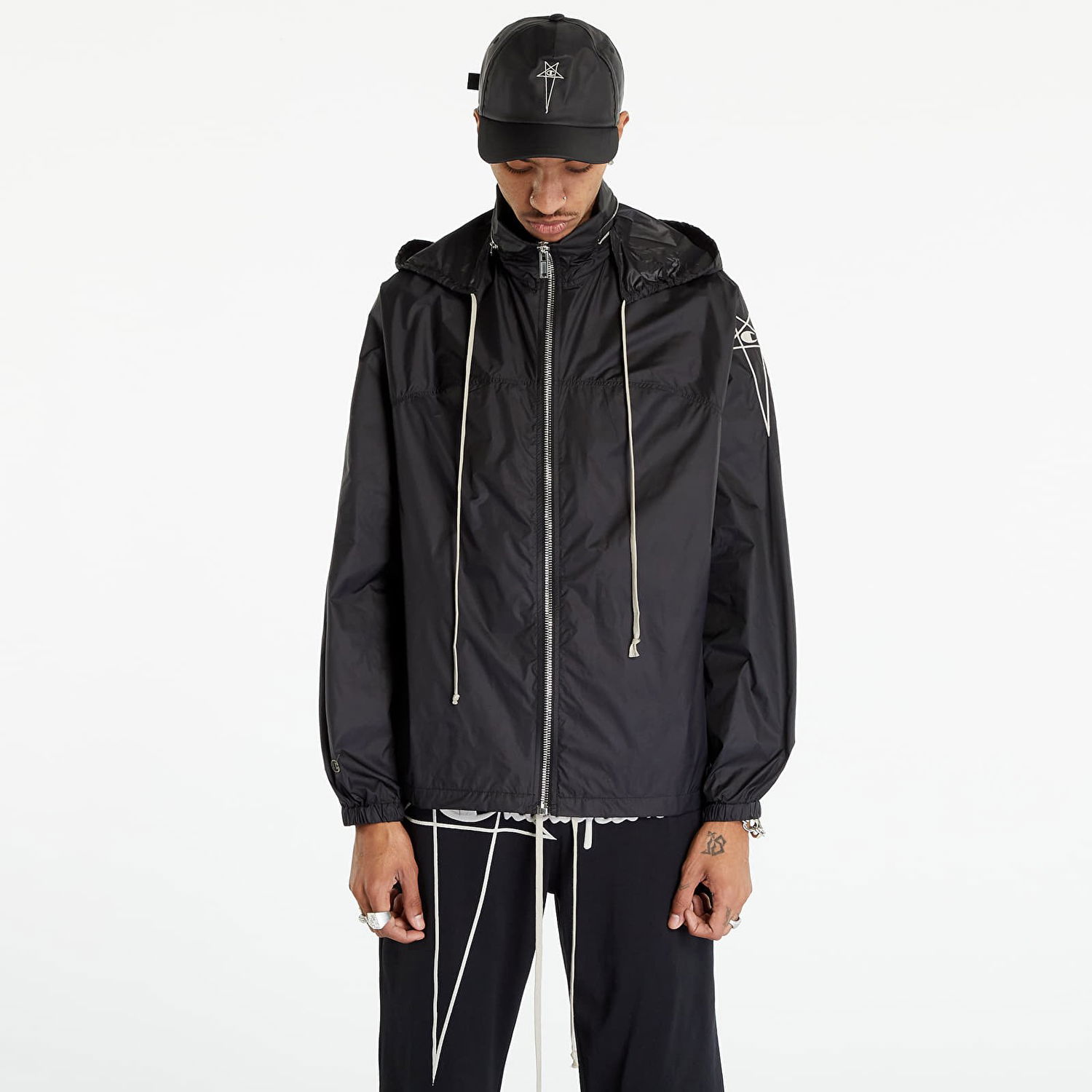 Jakke Rick Owens x Champion Mountain Windbreaker Sort | CM02C9220 CHNY 09, 0