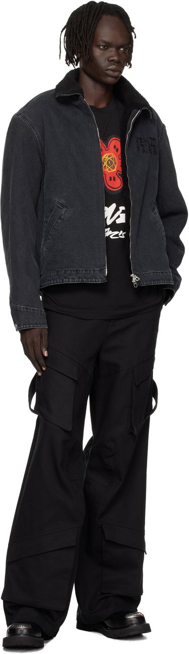 Jakke KENZO Kenzo Paris 'KENZO Happy Tiger' Denim Utility Jacket Sort | FF65DB1056C4, 3