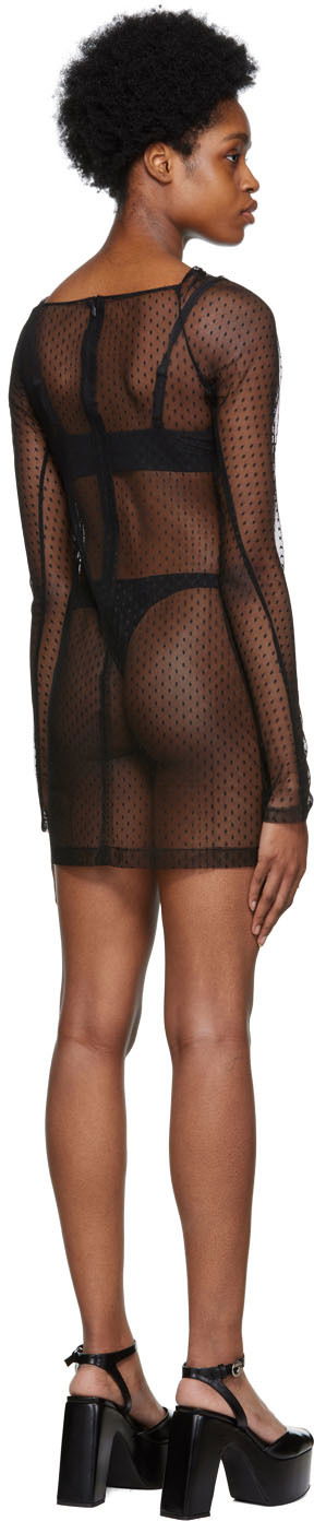 Kjole Coperni Twisted Tulle Minidress Sort | COPJS18005, 2