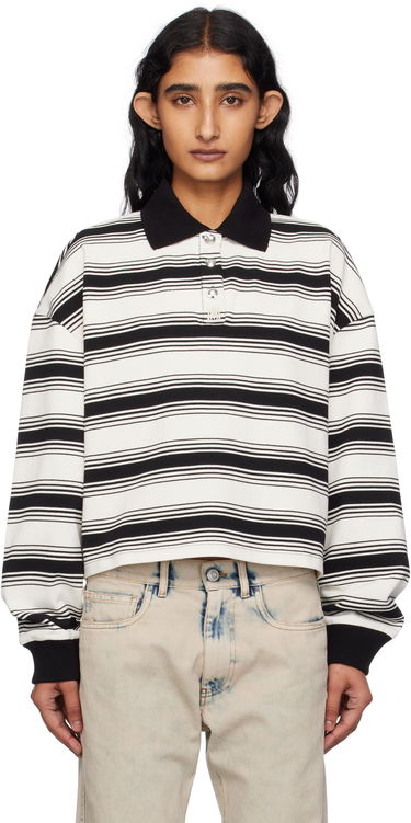 Polo skjorte AMIRI AMIRI MA Stripe Oversized Polo Hvid | AWJYPO1008, 0