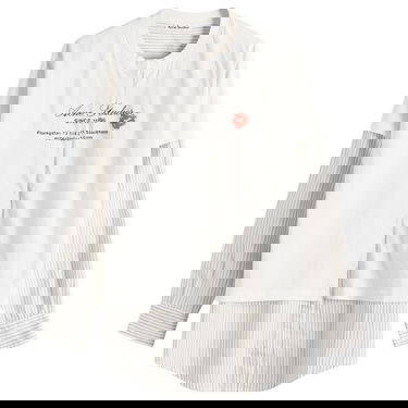 Skjorte Acne Studios Acne Studios Eliah Double Layer T-Shirt, Size Large Hvid | AC0730-AEG, 1