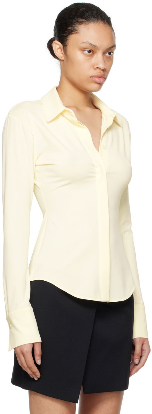 Skjorte The Attico Attico Elton Fitted Shirt Gul | 241WCH21 A014, 1