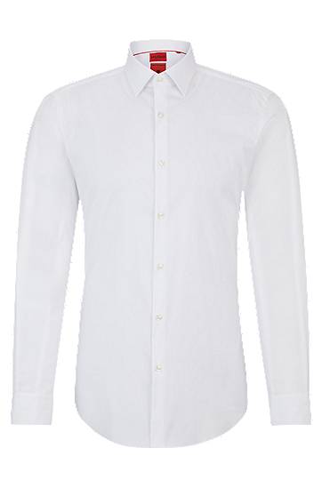 Skjorte BOSS Slim Fit Cotton Blend Poplin Shirt Hvid | 50484023