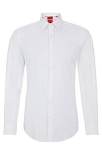 Slim Fit Cotton Blend Poplin Shirt